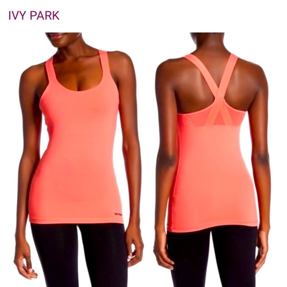IVY PARK Tops - IVY PARK Workout Tank Top built in Bra Coral